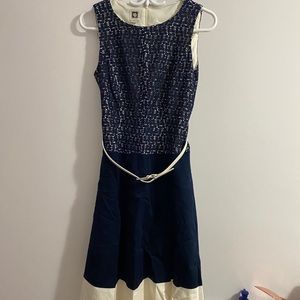 Anne Klein Midi Dress With Belt